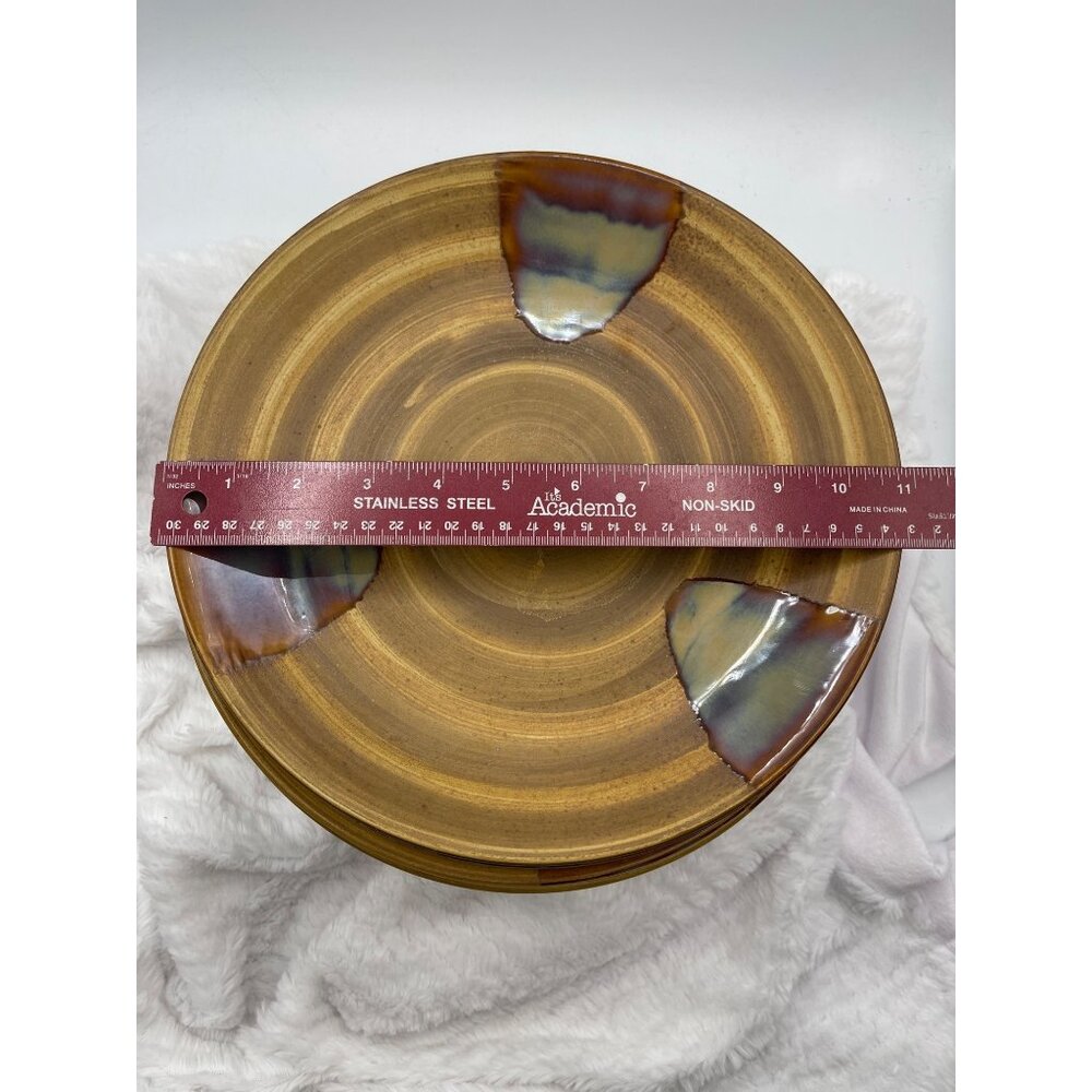 Vintage Sango Splash Brown Set of Four Dinner Plates 11" - Picture 6 of 9